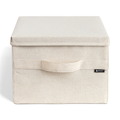 Bigso Box Gøteborg Stofkasse med låg - Medium, Linen
